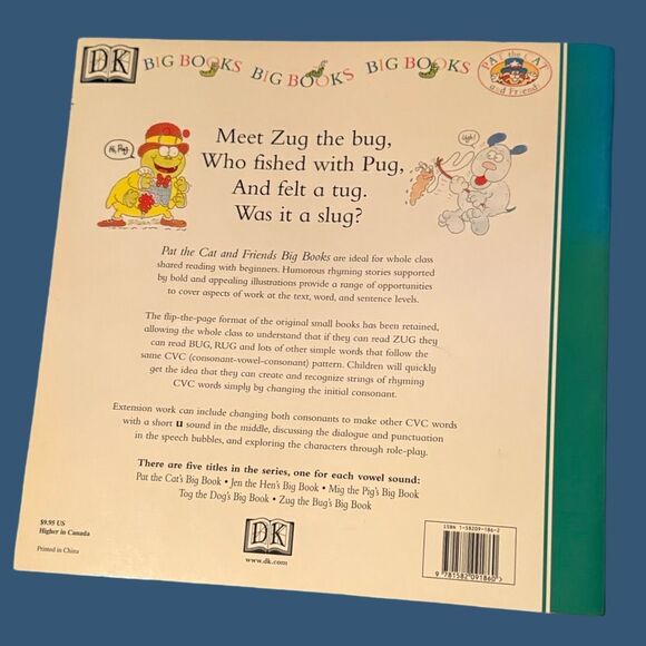 Set of 5 DK Big Books Vowel Sounds Classroom Book Pat Cat Zug Bug Tog Dog 14” - Picture 14 of 14